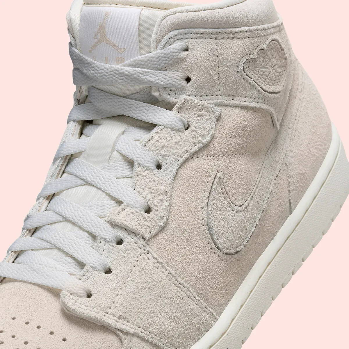 Air Jordan 1 Mid SE Craft Pale Ivory Sand Sail Shoes FQ3224
