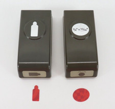 Lot of 2 Stampin Up Paper Punch Locking 3-3/4 in. VGC