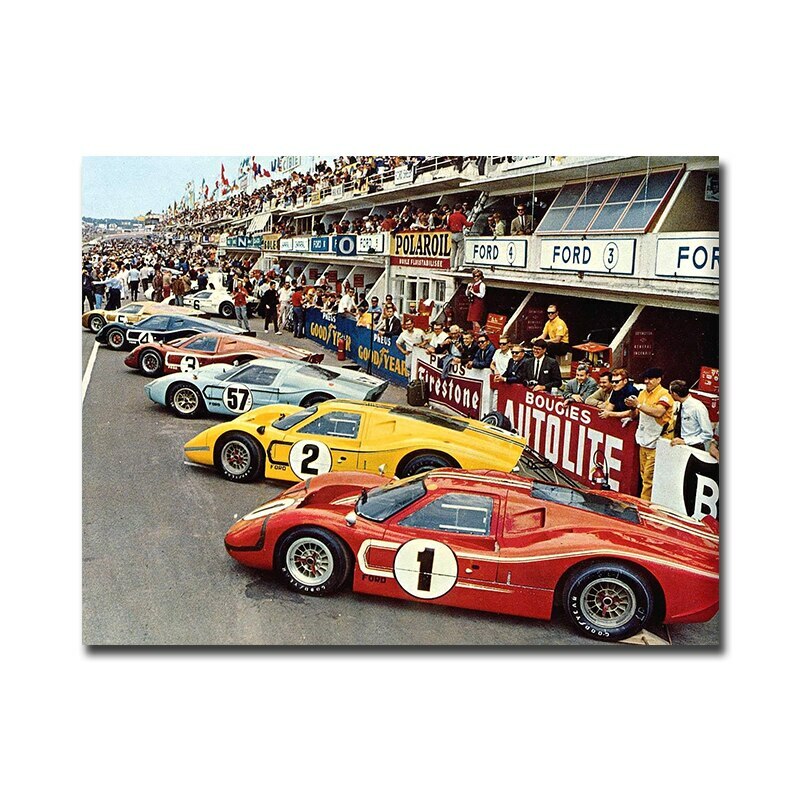Toile d'art 24 Heures du Mans 50x70 cm finition premium canvas
