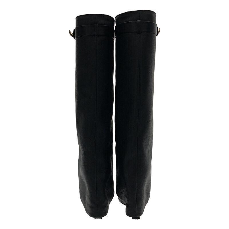 Givenchy Long Boots Grained Leather Black Shark L… - image 3