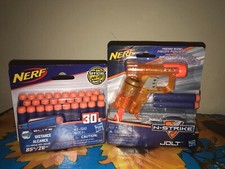 Nerf N-Strike Elite Jolt Blaster with 30x Pack Elite Darts Blue - Orange