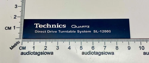 Technics SL-1200G Turntable Replacement Badge Custom Made Silver Letter Aluminum