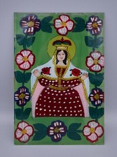 #7 Altes Hinterglasbild Hinterglasmalerei - Siebenbürgen Rumänien - Hl. Helena?