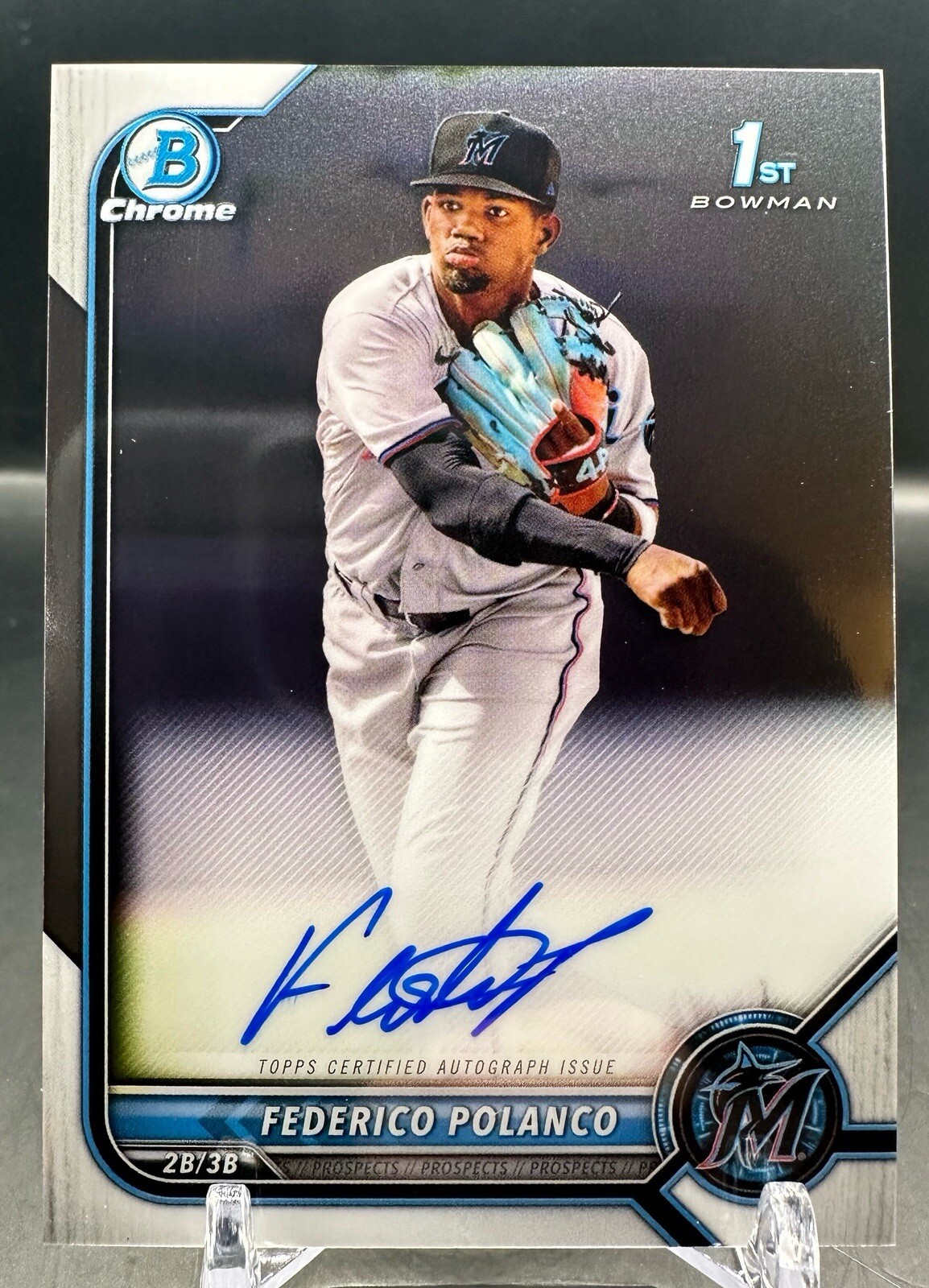 2022 Bowman Chrome FEDERICO POLANCO #CPA-FP 1st Bowman On-Card Auto Marlins