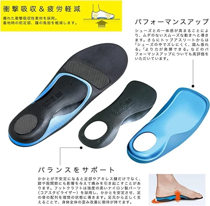 ZAMST insole Foot craft Standard cushion plus Arch type [High/Low/Middle] FedEx - Image 2 of 4