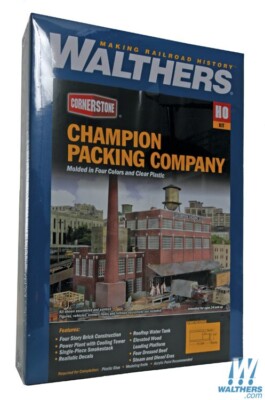 NEW Walthers 933-3048 Champion Packing Plant Kit HO Scale Train FREE US SHIP
