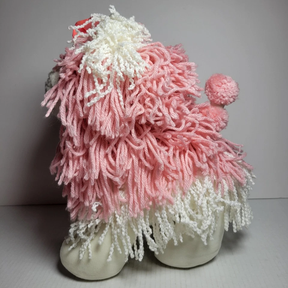 Peluche Kenner Fluppy Dogs rosa hilo blanco pelo de colección 1986 peluche 12 pulgadas Foto 3 de 4