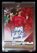 2018 Topps NOW RED ALBERT PUJOLS Auto Inscribed 3000th Hit 3/10