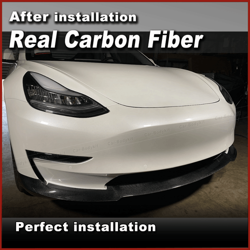 Alerón delantero de carbono para Tesla Model 3 2016-20 enfoque espada alerón se adapta - Imagen 4 de 12