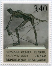 TIMBRE FRANCE NEUF "Europa 1993 - Germaine Richier - "Le griffu"" Y&T 2798