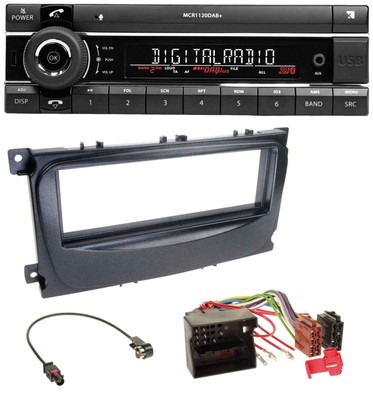 Kienzle Bluetooth MP3 USB DAB Car Stereo for Ford Focus C-Max Galaxy from 2007 Black