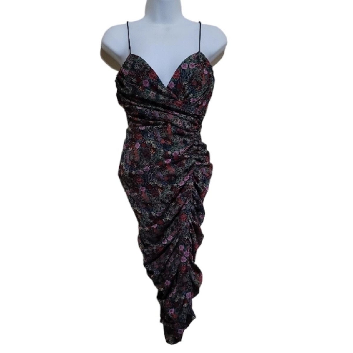 chinese dress ladies Simone Lavender Floral Tiered Midi Dress Small / Lavender