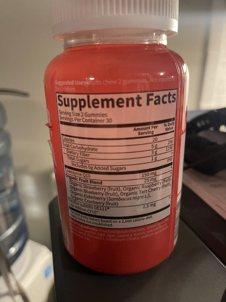 LOT OF 2!! Garden of Life Vitamin Code Gummies Coq10 - Strawberry 150 mg 60 Ct - Image 3 of 3