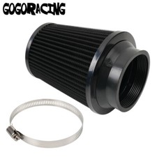 Black 3 High Flow Inlet Dry Air Filter Cold Air Intake Cone Replacement 76mm Black 3 High Flow Inlet Dry Air Filter Cold Air Intake Cone Replacement 76mm