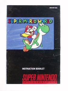 SUPER MARIO WORLD .... Manual only, no game SNES SUPER NINTENDO 