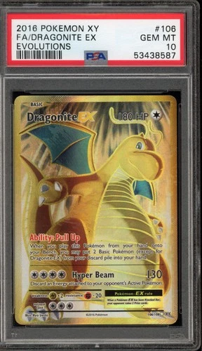 Pokemon Dragonite EX XY Evolutions Full Art #106 PSA 10 Gem Mint