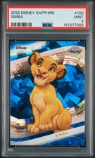 2025 TOPPS CHROME DISNEY SAPPHIRE EDITION #100 SIMBA PSA 9