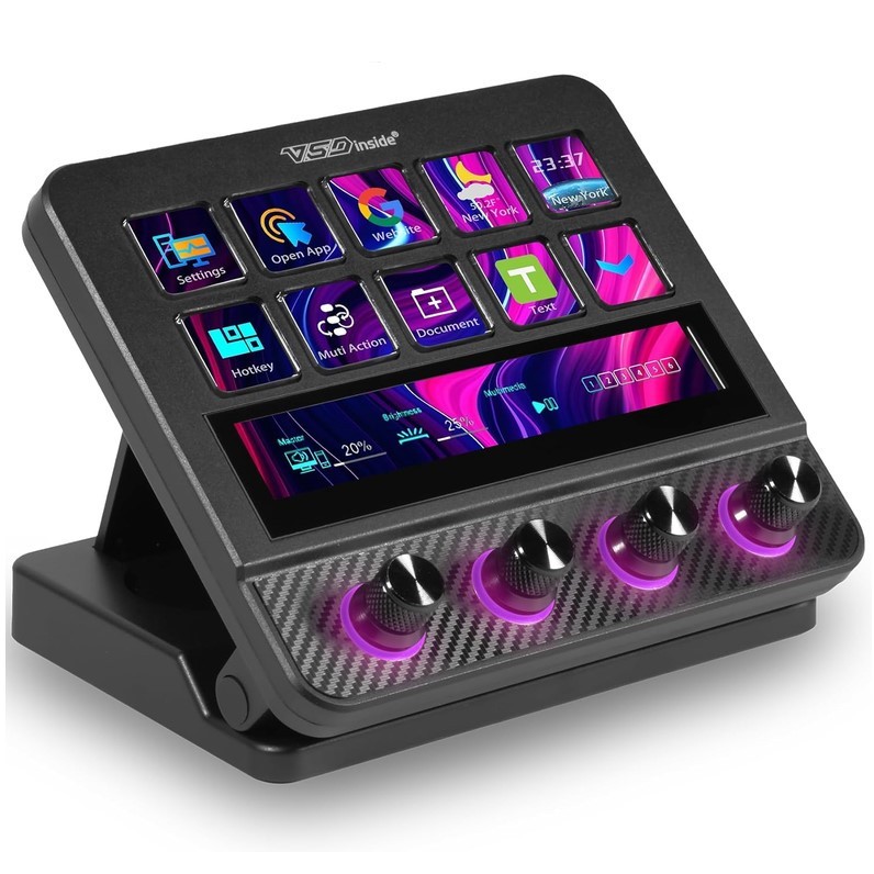 Purple Controoler Pro VSD N4 Pro Stream Controller Streaming Deck, Audio and Studio ...
