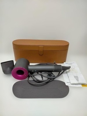 Dyson Supersonic HD01 Hair Dryer Pink Gray Case Nozzle Tested Working 88183-1