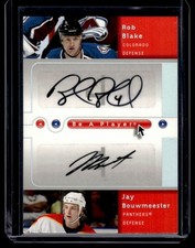 2005-06 Upper Deck Be a Player Signatures Duals Rob Blake/Jay Bouwmeester Auto