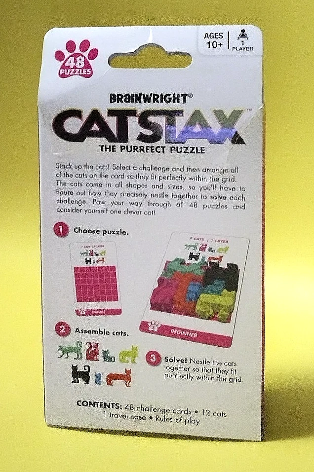 New BRAINWRIGHT Cat STAX, The Purrfect Puzzle Game 48 puzzles 7 Pc. - Image 2 of 3