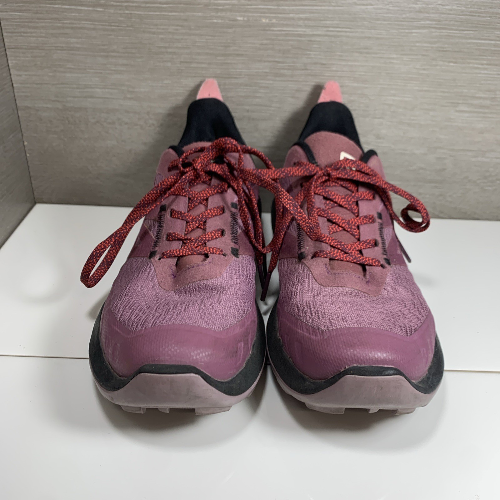 Scarpe da Trail Running Donna 6.5 Salomon Outpulse GTX Nero Rosso Papavero Impermeabili