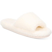 I.N.C. International Concepts Womens Dinnaa Cozy Faux Fur Slide Slippers - 