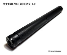 STEALTH ALLOY 12 Muzzle Brake for 1/2 28  5/8 24 GBB CNC Black