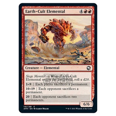 MTG Adventures in the Forgotten Realms Earth-Cult Elemental 141/281