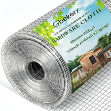 Gbekery Hardware Cloth 1/4 Inch 48In X 100Ft 23 Gauge, Hot-Dip Galvanized after