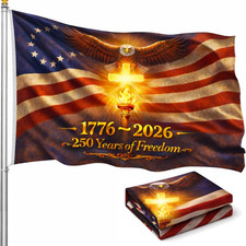 250th Anniversary USA Flag 3x5 Ft   1776-2026 Patriotic USA Flag, Betsy Ross 13