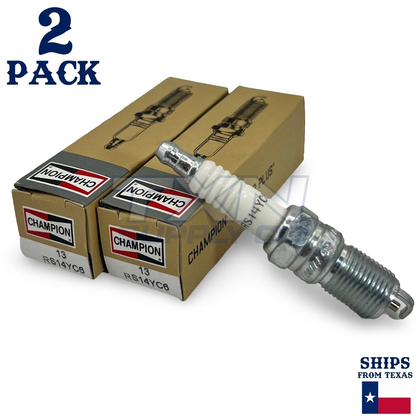 2 pc Champion 13 Copper Plus Spark Plugs for 41-600 41-601 41-606 7980 7982 8230