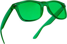 Green Color Therapy Mood  Migraine Glasses Light Therapy Chakra Healing Glasses