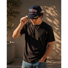 Trump 2024 Save America Again Navy Blue Baseball Cap Hat with Signature Detail