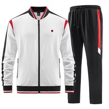 Track Sweat Suits For Men Set Sweatsuits 2 Piece Sets Warm Up Tracksuit Joggi...