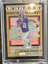 Panini Contenders Optic Lottery Ticket Justin Jefferson Vikings Black Scope Priβ¦