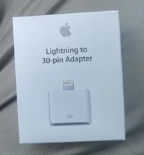 Genuine Apple Lightning to 30-pin Adapter MD823ZM/A OEM Apple Retail Packaging