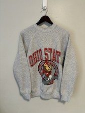 Vintage 90s Ohio State Crewneck Sweatshirt Spellout Big Logo Size Large