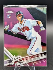 2017 Topps Chrome Dansby Swanson #8 Pink Refractor Rookie RC Cubs