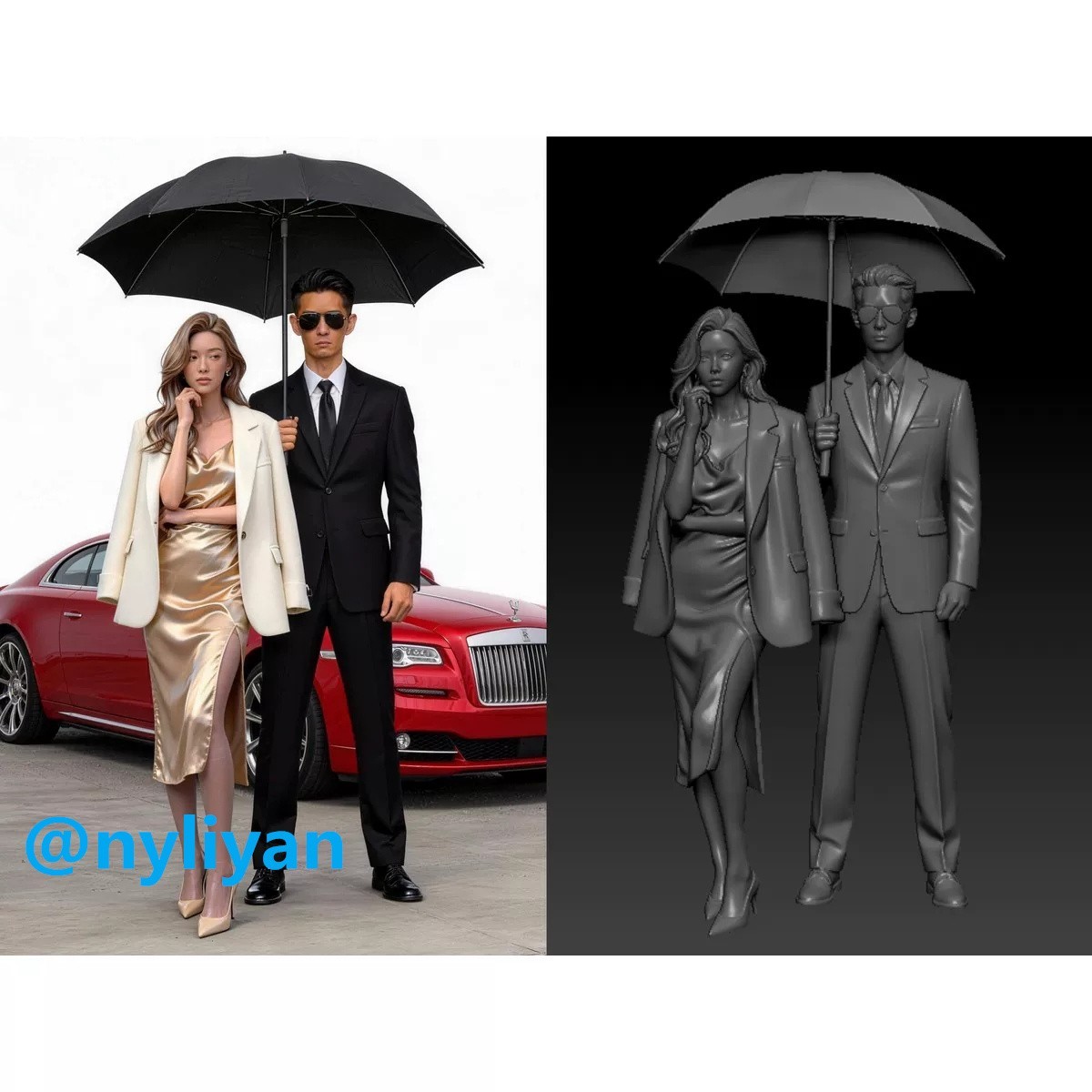 1/35 1/43 1/64 Bodyguard Beauty Scene Props Figure Model For Cars ...