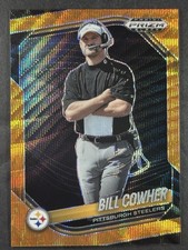 2025 Panini Prizm Black Bill Cowher Orange Wave Prizm /60 #118