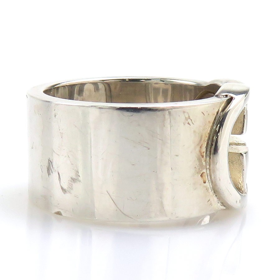 Auth GUCCI Interlocking G Ring Silver 925 - h3184… - image 2