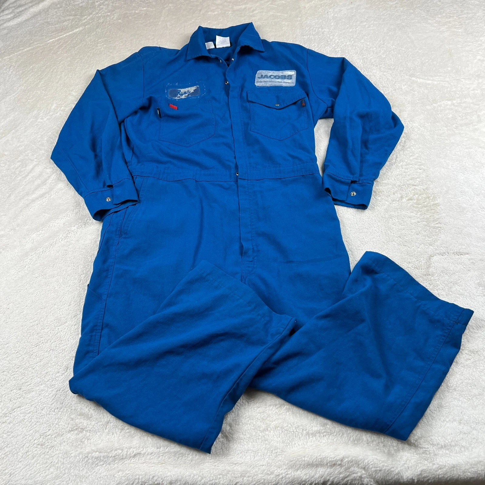 Workrite Coveralls Jumpsuit Fire Resistant Size 46R Large Blue ARC1 Nomex ATPV - product detail image 1