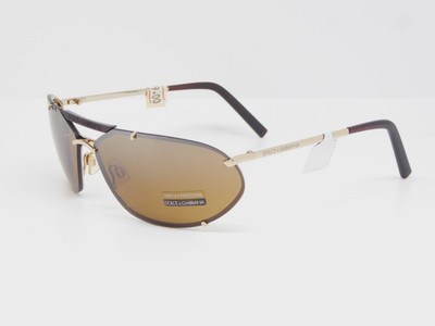 Dolce & Gabbana Sonnenbrille DG 426S D78 68 Gold mit braunen Iridiumgläsern