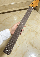 Stainless steel 22fret Satin Rosewood Roasted Maple Electric guitar neck--