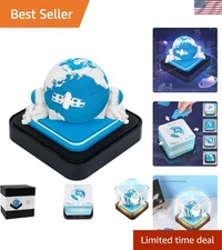 3D Art Calendar Memo Pad 2025,Creative Time Piece Calendar Earth with Light D...