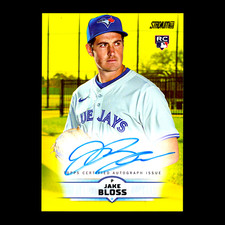 2025 Topps Stadium Club Jake Bloss RC On-Card Auto Yellow Toronto Blue Jays SP