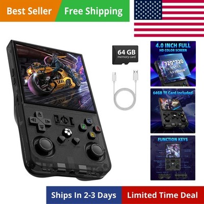 R36MAX Retro Handheld Game Console,4.0 Inch Retro Gaming Console with 64GB Me...