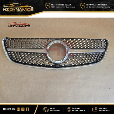 FOR MERCEDES V CLASS W447 FRONT GRILLE DIMAOND LOOK CHROME GRILL 14-19 UK - Image 1 of 4
