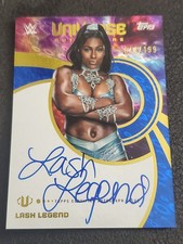 2025 Topps Universe WWE Lash Legend Auto Blue Pulse #/199